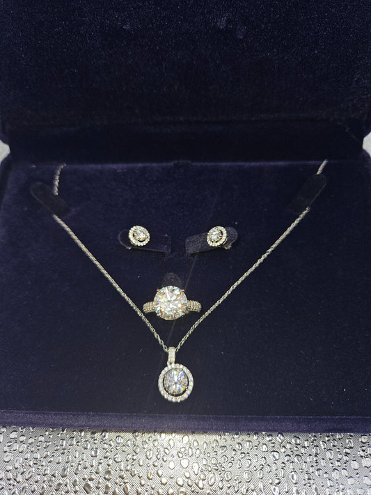 Moissanite statment set | Time and Shine LLC