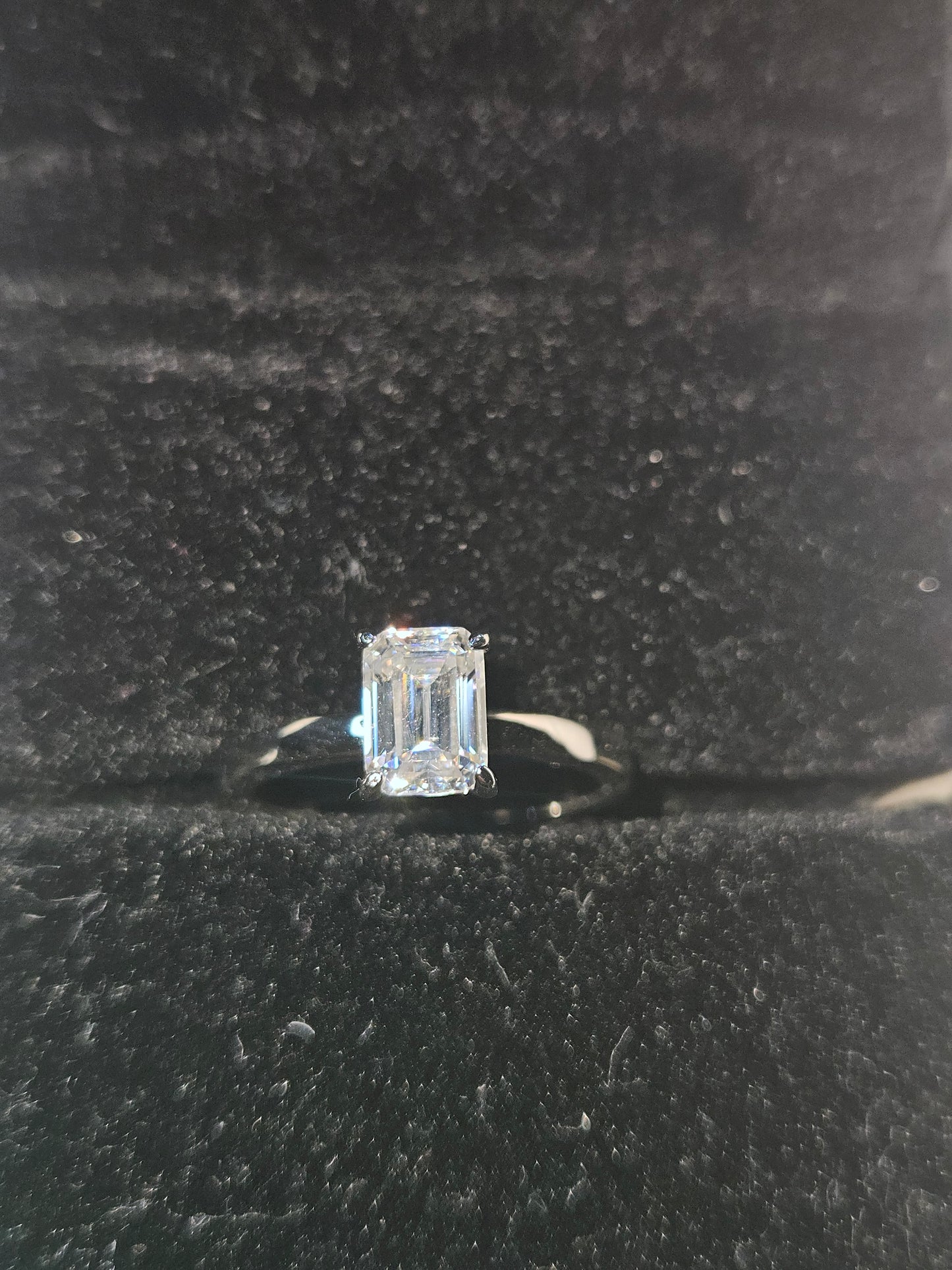 1ct moissanite ring (emerald cut) | Time and Shine LLC