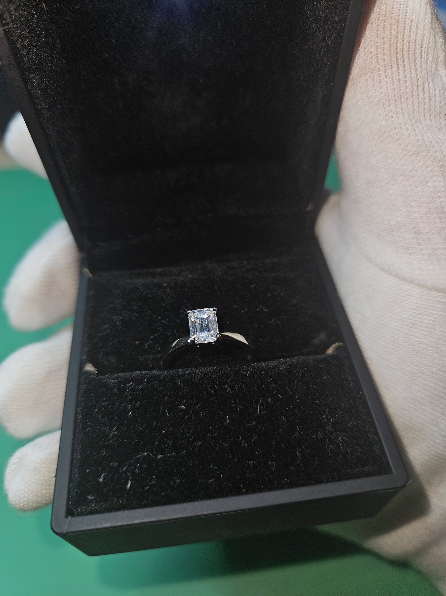 1ct moissanite ring (emerald cut) | Time and Shine LLC