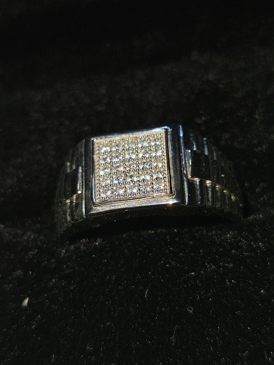 Mens cz jubilee band ring | Time and Shine LLC