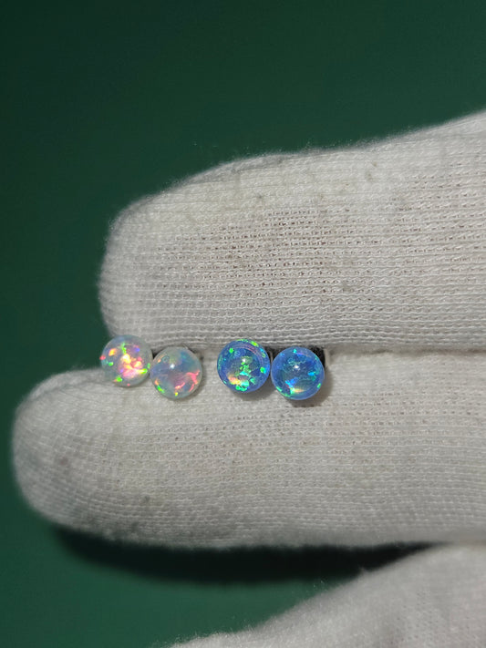 Lab opal stud earrings | Time and Shine LLC