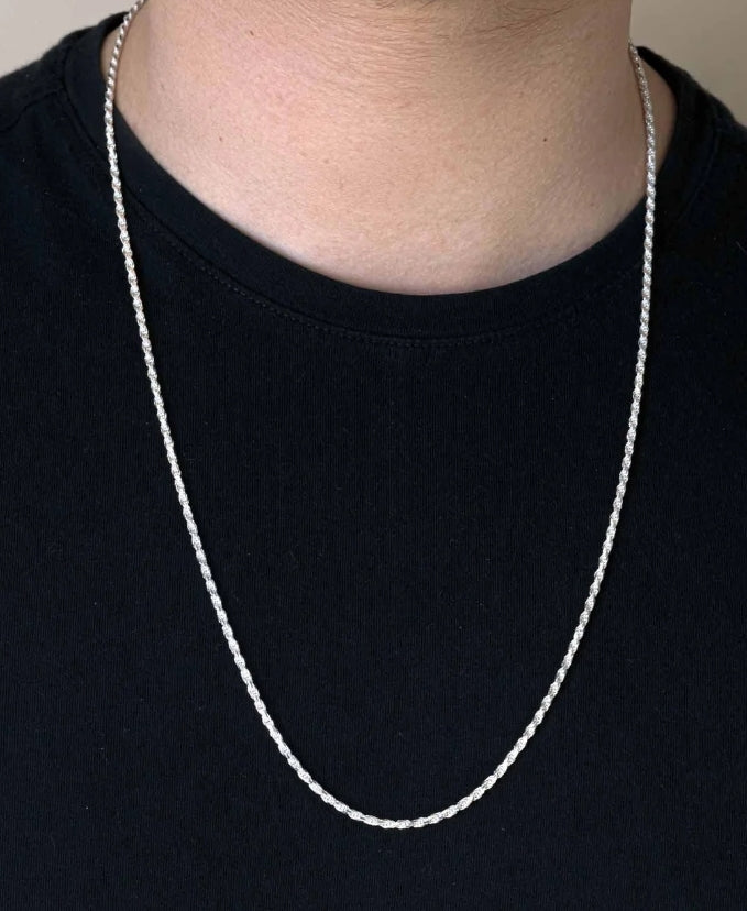 2.5mm rope chain 925 silver | Time and Shine LLC