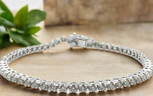 2.5mm 7" moissanite tennis bracelet | Time and Shine LLC